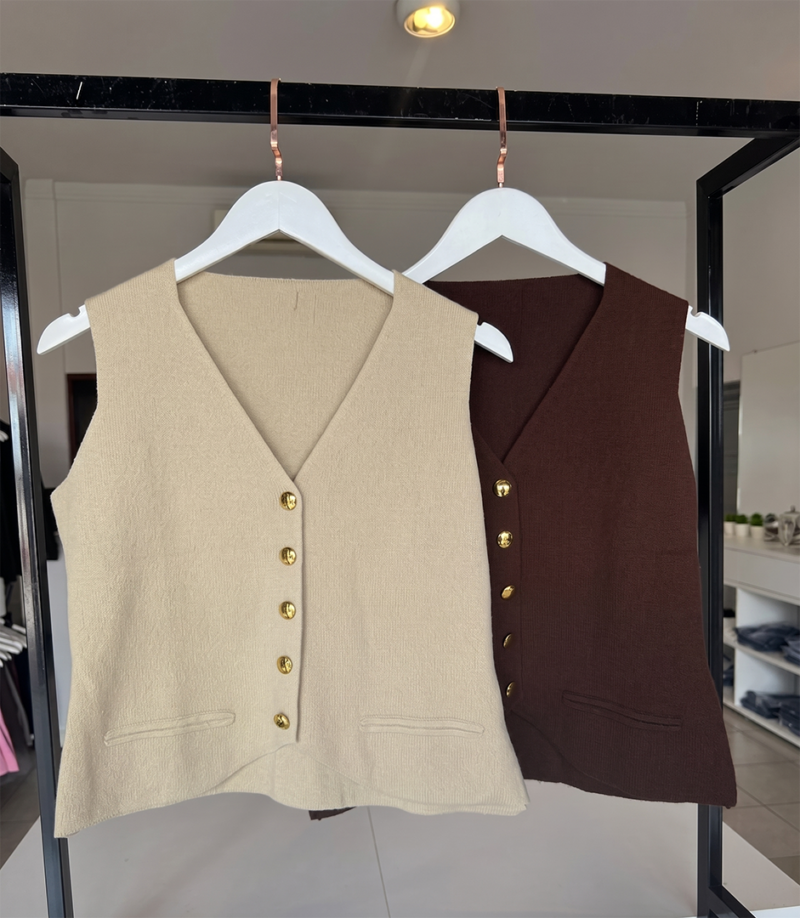 Colete tricot modal